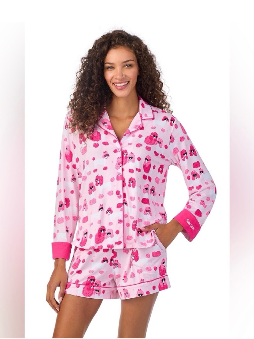 “Pink Poodles” 2-Piece Shirt & Shorts Pajama Set-NWT